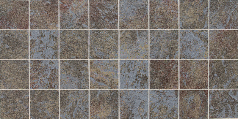 Continental Slate 3" X 3" Glass Mosaic Tile in  Tuscan Blue
