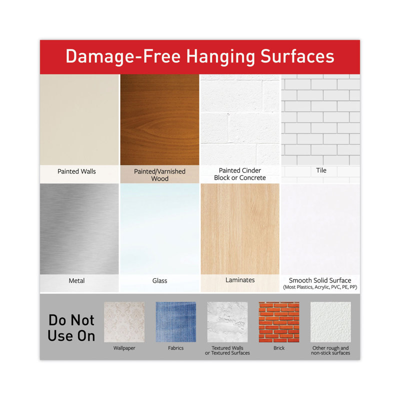 Assorted Size White Plastic and Metal Picture Hanger Kit