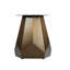 Table de salle à manger ronde de 53 po - Surface en marbre artificiel blanc avec base en métal et teinture pour 6 sauces en pierre frite-2022736017
