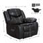 Fauteuil inclinable manuel en cuir synthétique avec chaleur et massage Kokal-70210976