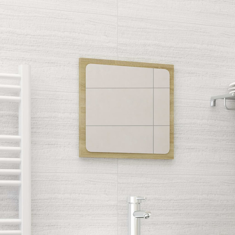 Miroir de salle de bain avec miroir de salle de bain, 14,5 po x 15,7 po, Blanc