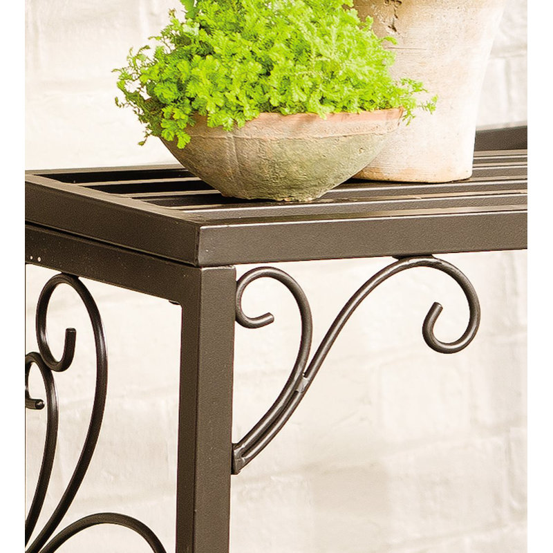 Nesting Metal Plant Stands with Scrollwork
