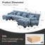 Canapé modulaire modulaire Cloud, 4 places avec 2 sièges Ottomam Chenille, siège profond et coussin pour le salon-286922220