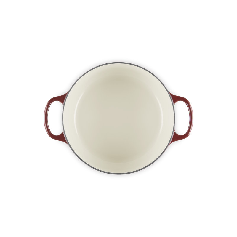 Le Creuset Enameled Cast Iron  Holiday Tree Signature Round Dutch Oven With Gold Star Knob, 4.5 Qt. - Cerise, Garnet