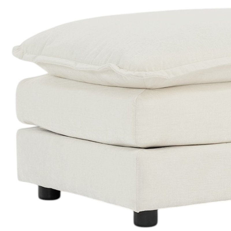 Repose-pieds en chenille moderne, Blanc