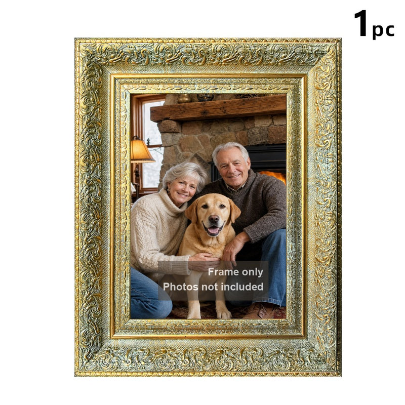 Cadre 8 pi x 10 po doré antique 1PC pour présentoir mural et de table, Or antique, 1, L 8 po x H 10 po