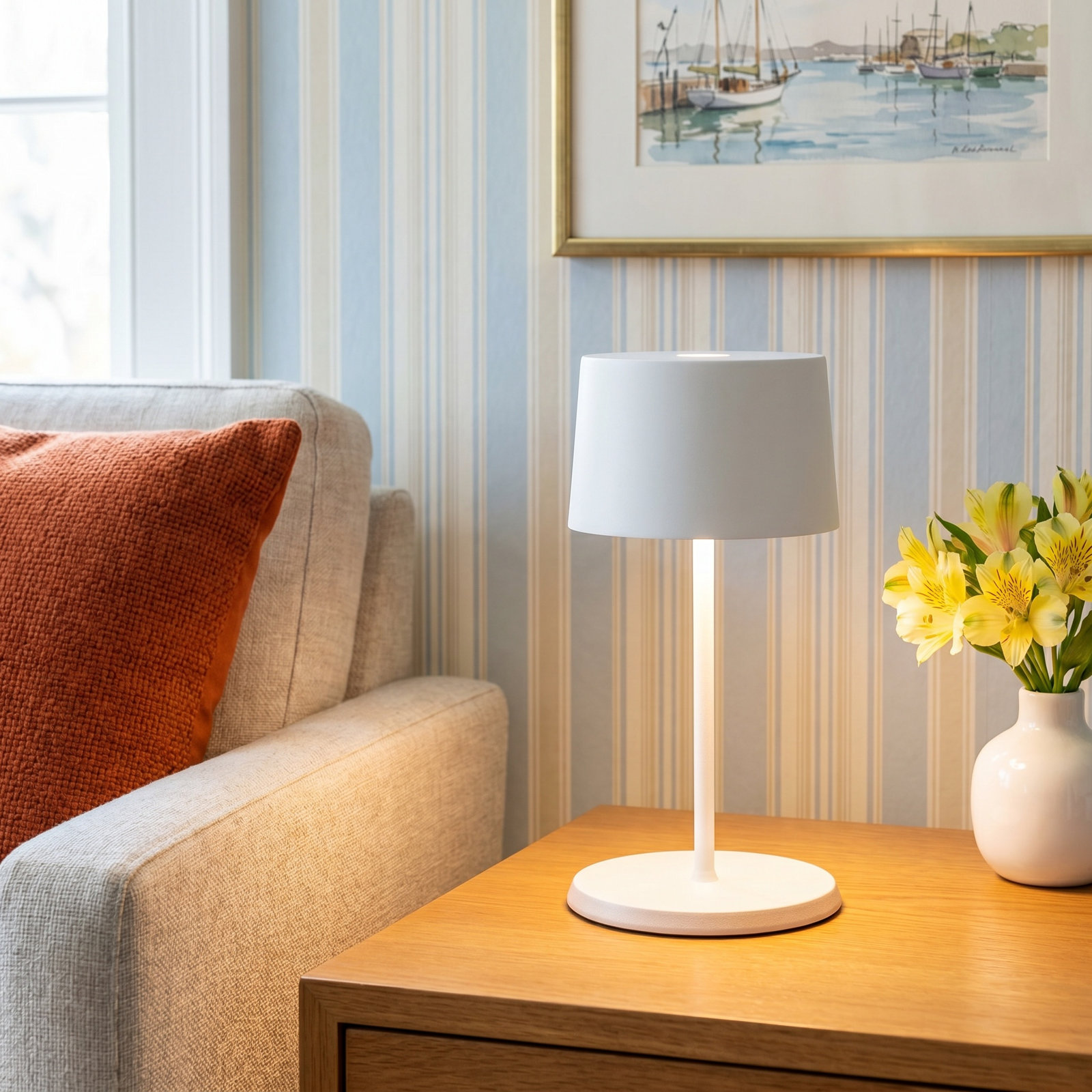Olivia Pro Mini Table Lamp, White