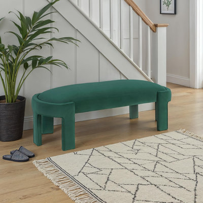 Norman 54" Modern & Contemporary Velvet Upholstered Bench with Durable Plywood Frame and High-Density Foam Cushion by Wrought Studio