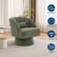 Fauteuil pivotant moderne à 360° en velours, style tonneau – Dossier rayé et rembourrage moelleux, fauteuil rond confortable pour salon, chambre ou coin lecture
