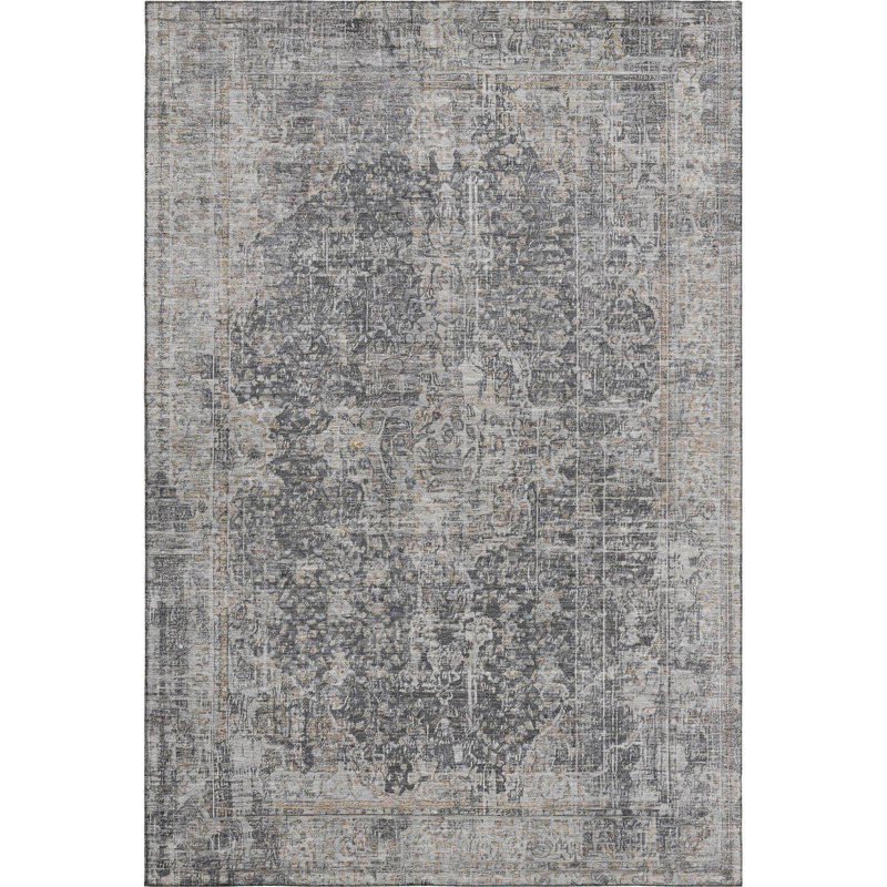 Premium Machine Washable Baford AMF1663 Global Rug, Rectangle 3' x 5'