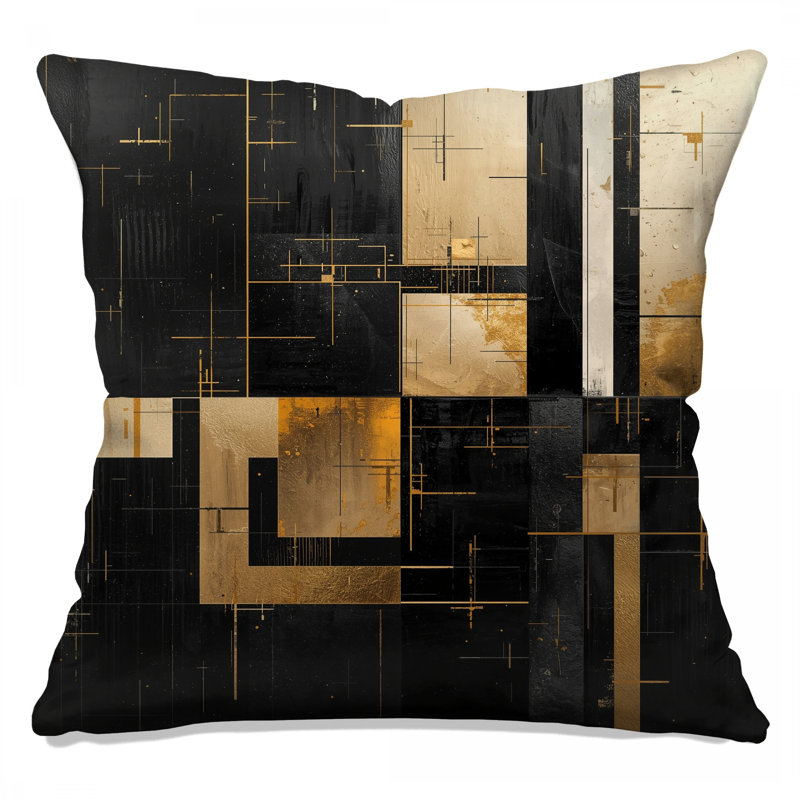 Coussins décoratifs Black Gold, 26 x 26 pouces