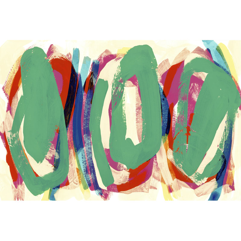 «Eshman Abstract Trio II On Canvas» par Nikki Galapon, reproduction, H 32 po x l 48 po