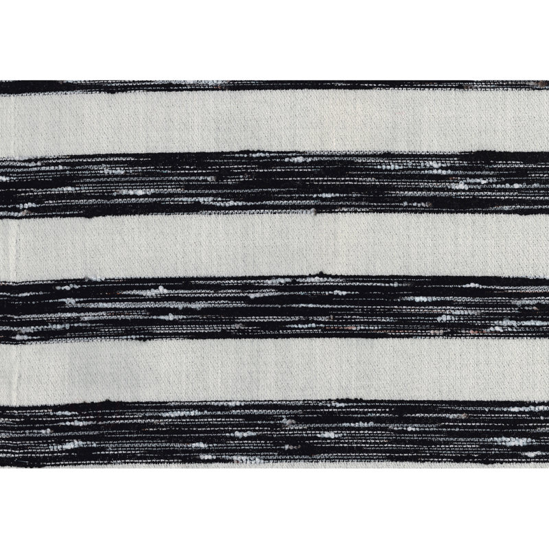 Repose-pieds rembourré en tissu à rayures Modern
