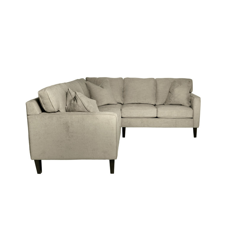 Lauren Upholstered L-Shaped Sectional, Beige/Tan/Brown, Left Hand Facing