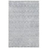 Catalina Hand Knotted Cotton Geometric Area Rug in Blue