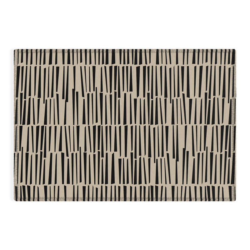 Tapis d'extérieur noir Dacca By Mirimo, Rectangle 4 pi x 6 pi