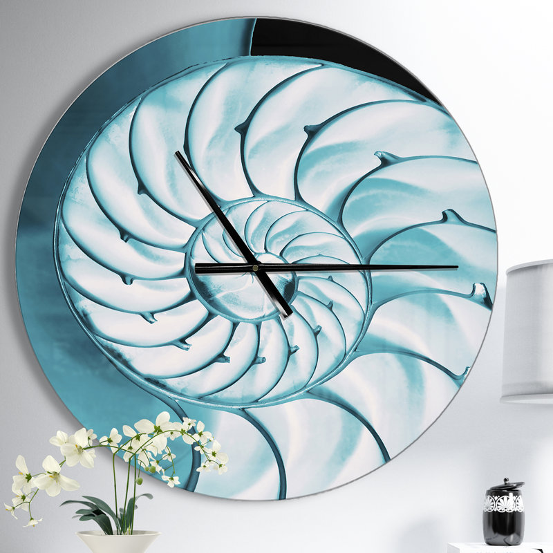 Chambered Nautilus Shell - Horloge murale moderne, Moyen