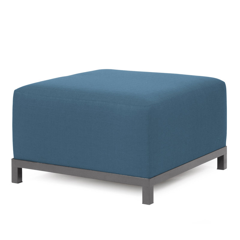 Housse pour repose-pieds à coussins carrés Woodsen, Turquoise paysage marin