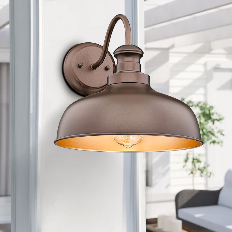 Oil-Rubbed Bronze Outdoor Barn Light For Farmhouse, Weather Resistant Outdoor Wall Sconce, Outside Lighting For Porch, Garage, Patio, Entryway(Oil-Rubbed Bronze, 2 Pack)
