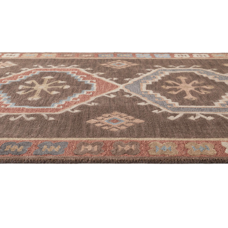 Tapis en laine touffeté à la main, Rectangle 8 pi 9 po x 11 pi 9 po
