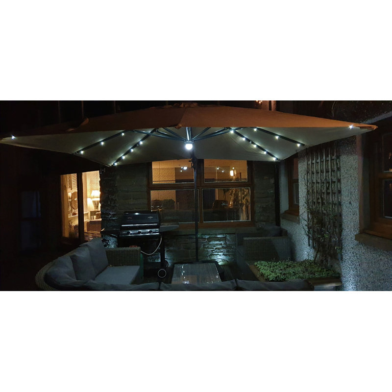 Jenifer 300cm Lighted Cantilever Parasol