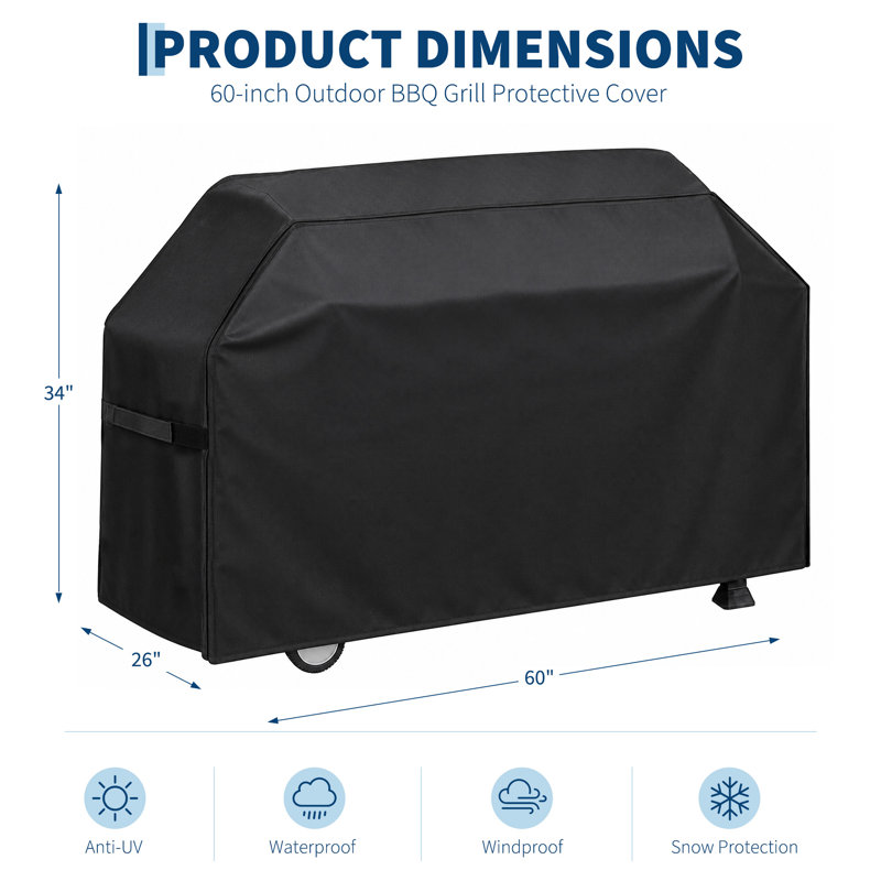 Housse de protection pour barbecue en tissu Oxford 420D 0 po robuste pour barbecues Blackstone