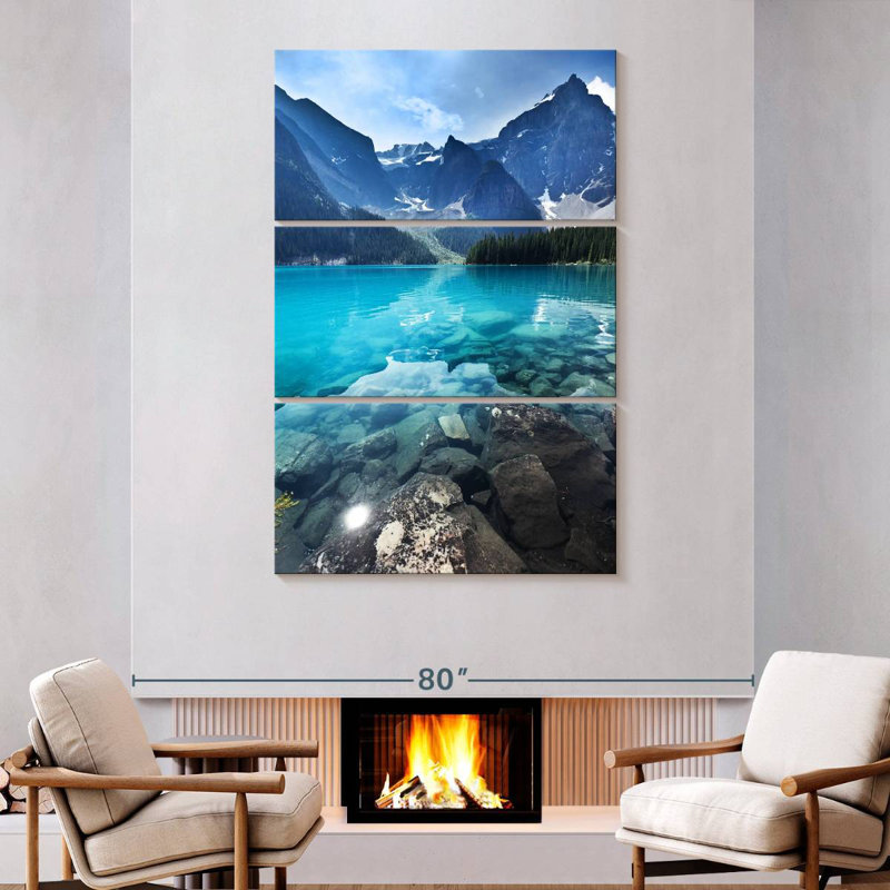 Alvord Alberta Lakeside Mountains, H 74 po x l 48 po