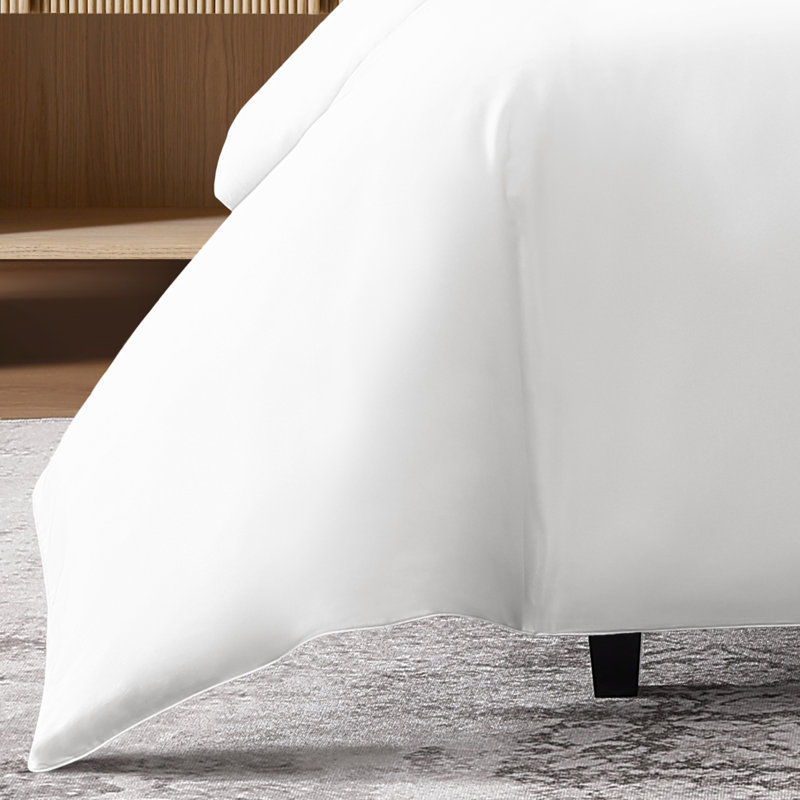 Silken Sateen TENCEL Duvet Cover Set , Queen, White