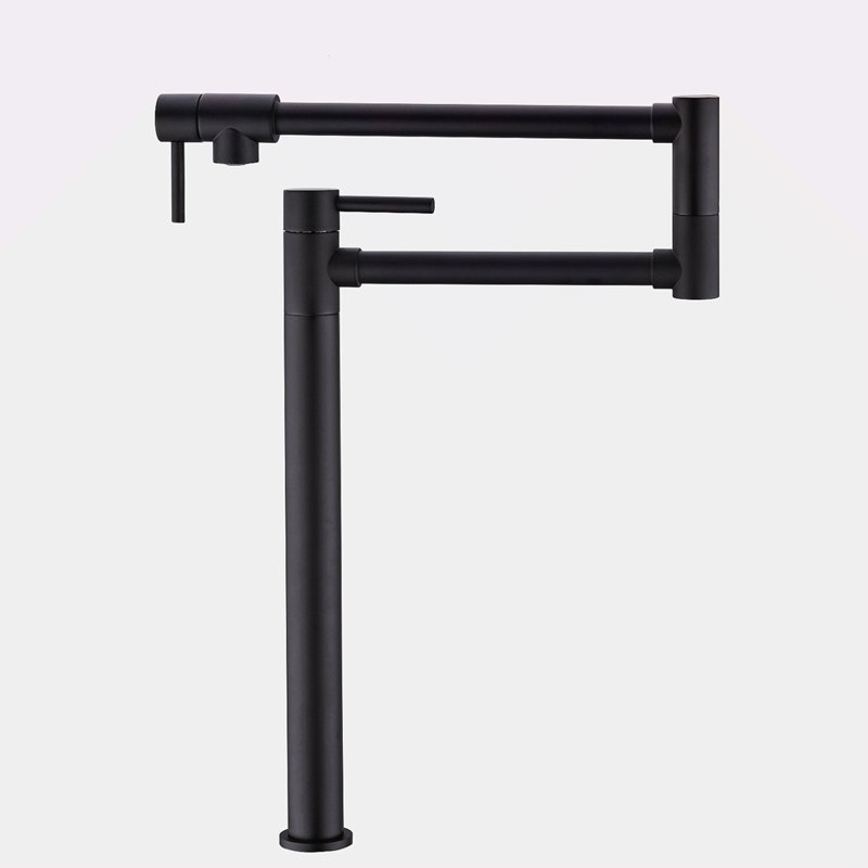 Robinet remplisseur de pot avec tige d'extension, Noir mat