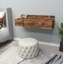 Table de maquillage élégante avec miroir, brun rustique, 39,0 x 15,4 x 13,0 pouces | 100% panneau de particules enduit de mélamine, épaisseur: 0,7 pouce | Conception murale, parfaite pour les chambres élégantes et les espaces de coiffeuse, fonctionnelle et chic