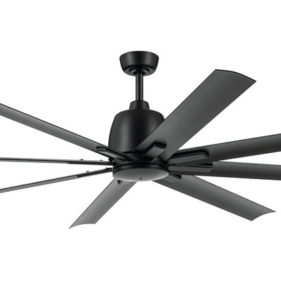 Ventilateur de plafond 75 pales 75 pouces en noir satiné avec pales noir satiné Breda
