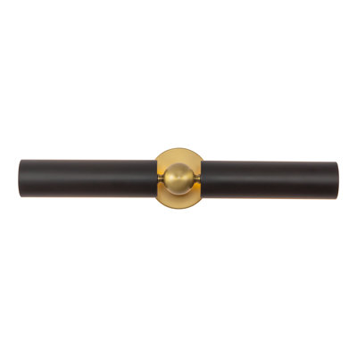 Cole 23-in Brushed Gold and Matte Black Wall/Picture Light