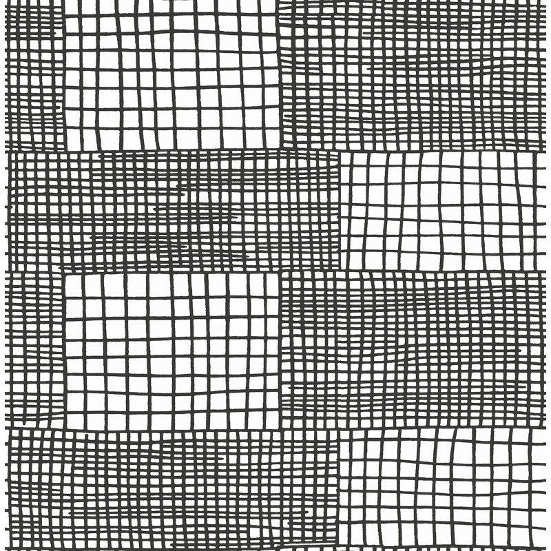 Maxwell Geometric Wallpaper Roll, Black