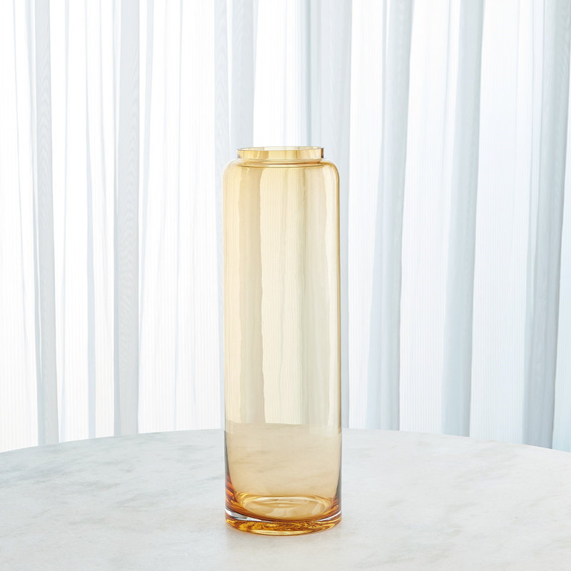 Vase Datum - Caramel-Lg, H 23,25 po x l 7,25 po x P 7,25 po