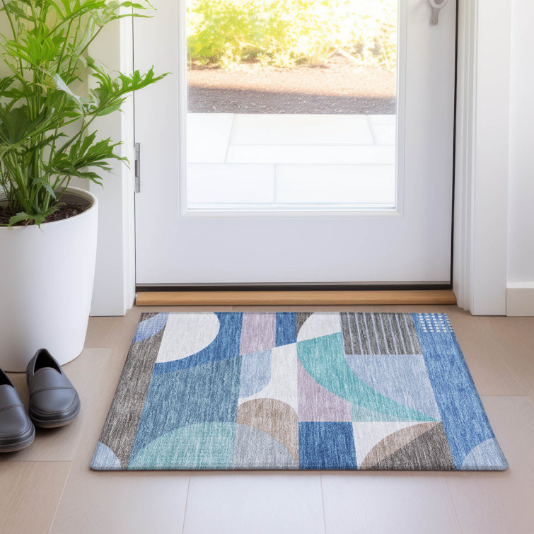 Machine Washable Indoor/Outdoor Claudian ACN1667 Sky Rug