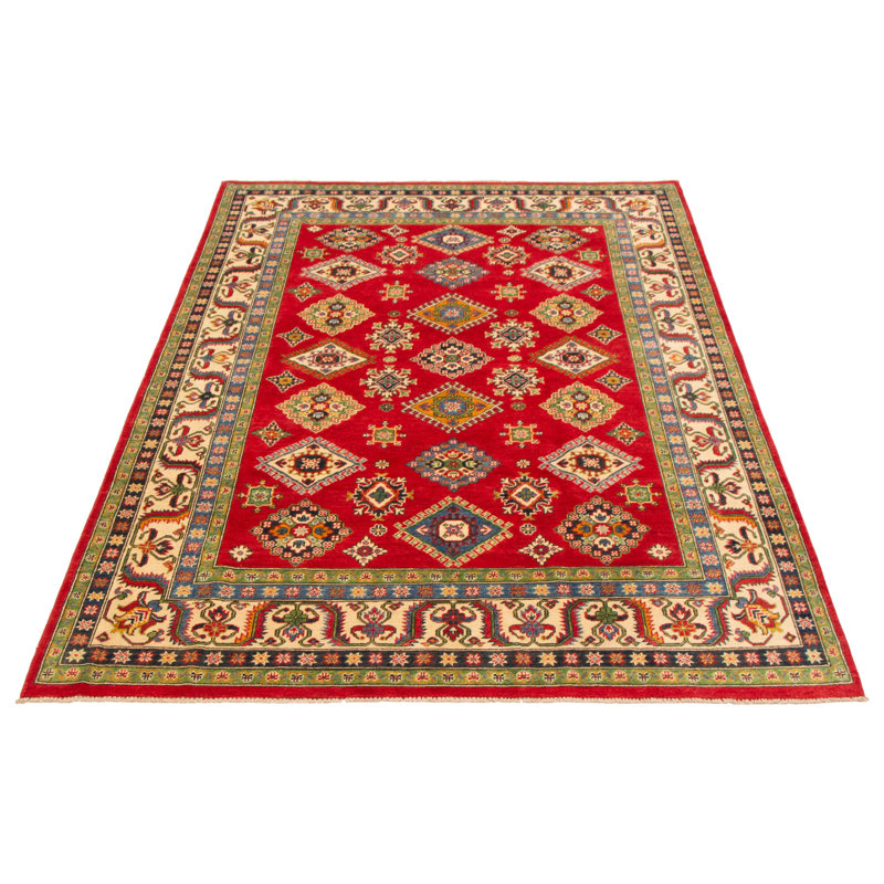 Tapis unique en laine noué à la main 6 pi 7 po x 9 pi 11 po nouvel âge Odey
