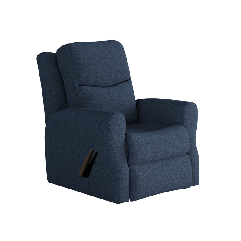 Fauteuil inclinable et pivotant Fame, Polyester bleu