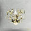 Polished Gold Metal Pendant Shade With Twisting And Curving Strips By 