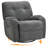 Modern Chenille Swivel Rocking Gray Recliner-591923574