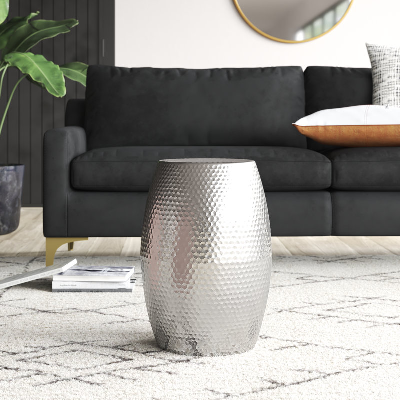 Table de bout cylindrique haute de 19 po Trosper, Aluminium
