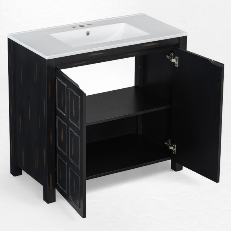 Ensemble de meuble-lavabo simple 36 po, Espresso