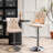 Komara Swivel Upholstered Velvet Adjustable Height Counter Stool-691492190