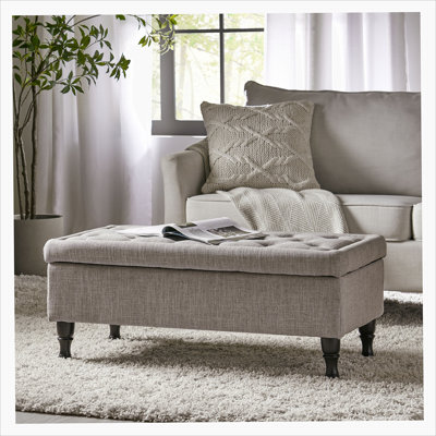 Banc de rangement rembourré Devari