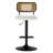Adjustable Height 360° Swivel Bar Stools With Rattan Back-938254374