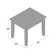 Hursey Square Rubberwood Outdoor Side Table