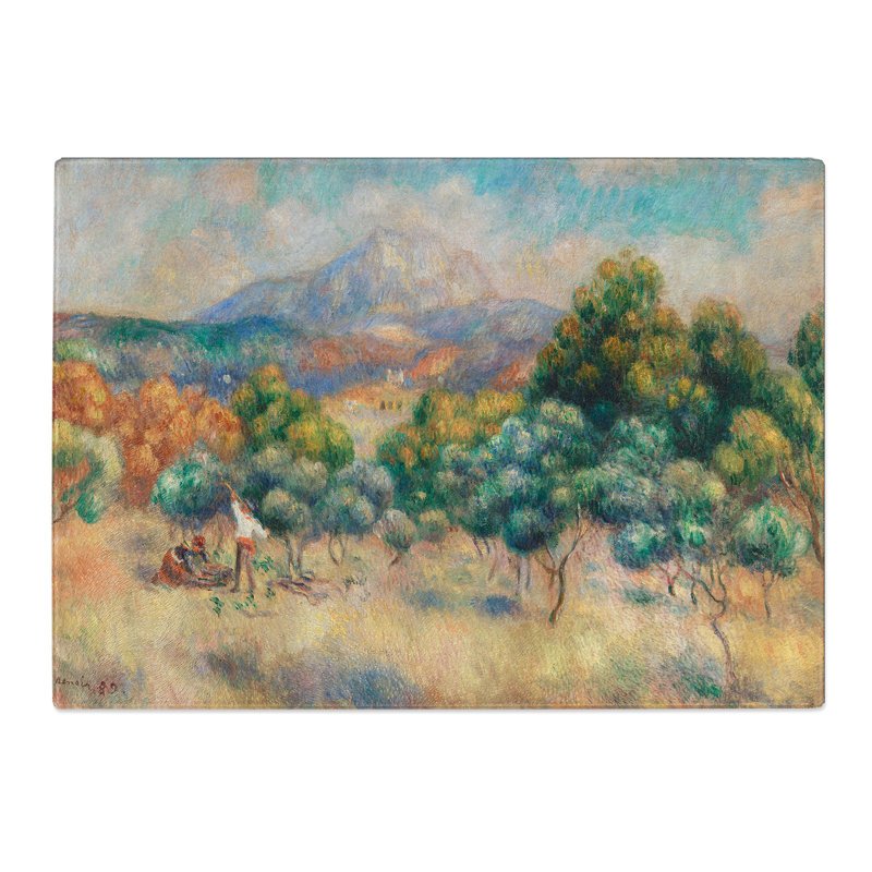 Mount of Sainte-Victoire by Pierre-Auguste Renoir Chopping Board, 20cm W x 28.5cm L