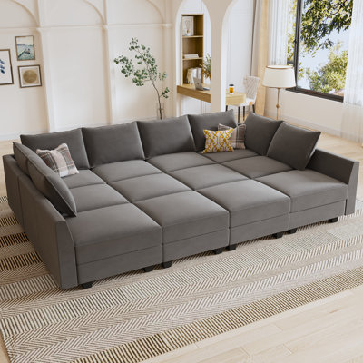Canapé modulaire en velours Kandle
