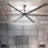 Ventilateur de plafond 120 po tout aluminium réversible avec télécommande, grand ventilateur de plafond intérieur / extérieur sans lumière, grand ventilateur de plafond noir pour patio, porche, garage, magasin, maison de ferme