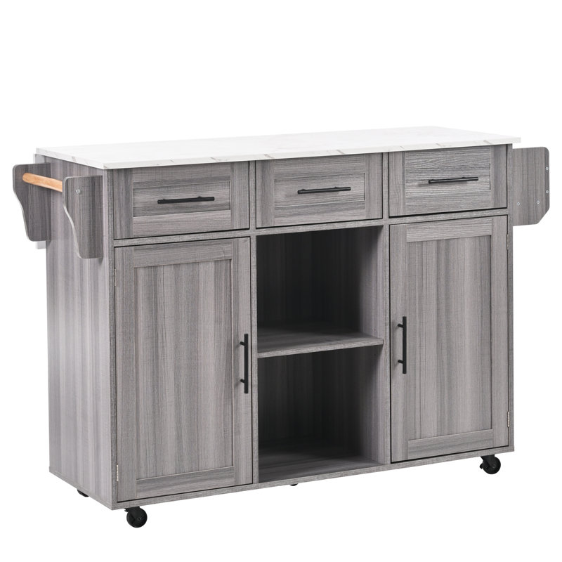 Kitchen Island, Grey