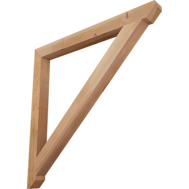 Support traditionnel en bois rustique à lattes, Cèdre rouge, H 48 po x l 3,5 po x P 48 po